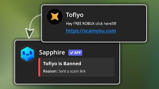 Stop scam links being posted on your discord server using Sapph....