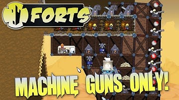 Forts Multiplayer 3v3 Gameplay Machine Guns Only Challenge