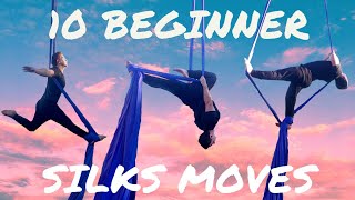 Aerial Silks BASIC: 10 beginner tricks | How to do 10 easy tricks on silks