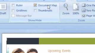 How to show or hide the document map