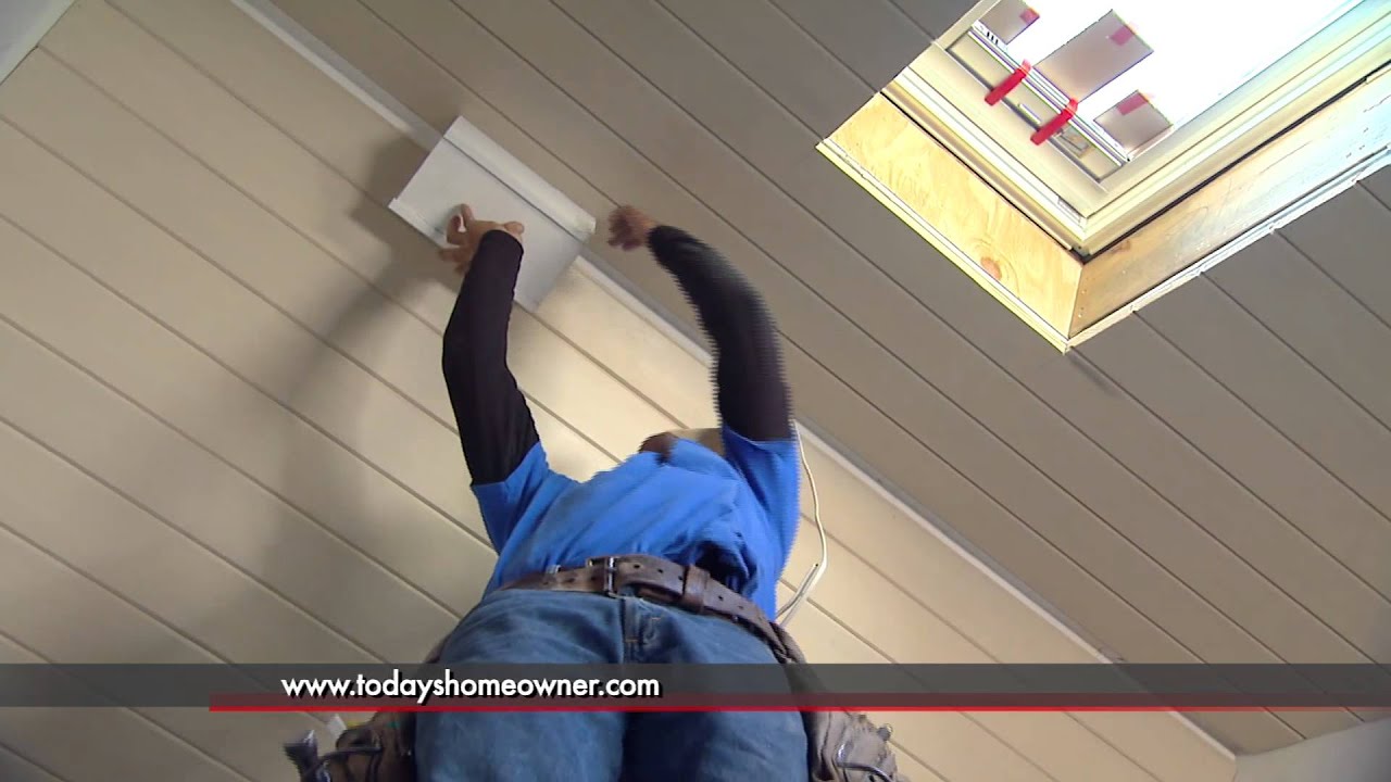 Building Faux Ceiling Beam in Vaulted Room - YouTube