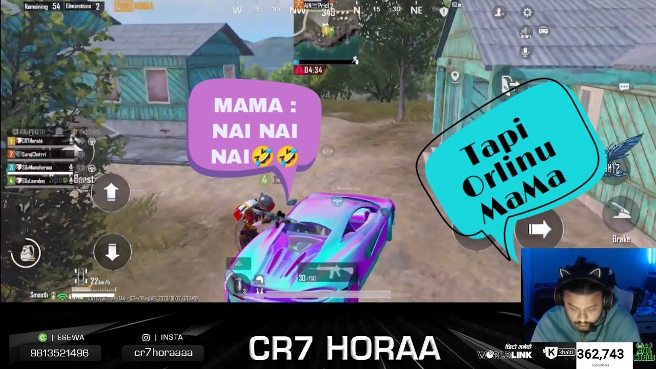 Cr7 horaa Why Angry  with Mama😲? mission incomplete funny Movement 🤣|PUBG MOBILE
