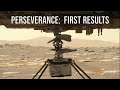 First results from Perseverance, First Mars Helicopter Flights