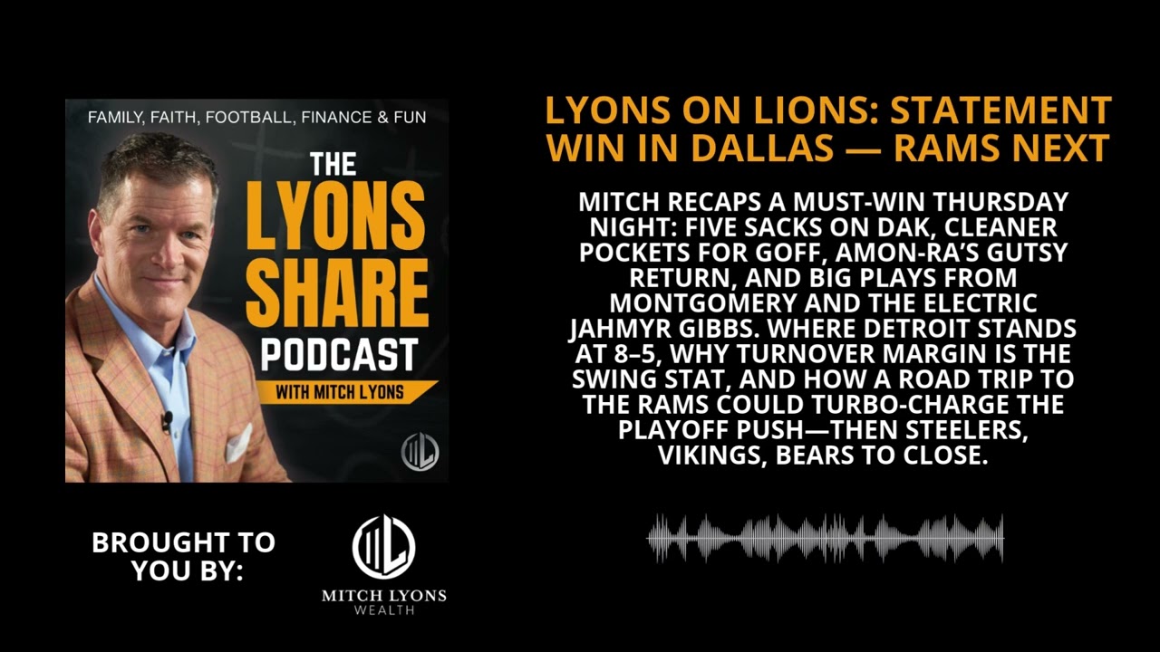 Lyons on Lions: Statement Win in Dallas — Rams Next