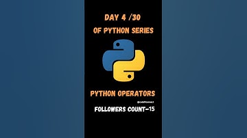 Day 4/30 python operators , #trending #education #computerscience#coding #pythonforbeginners#coding