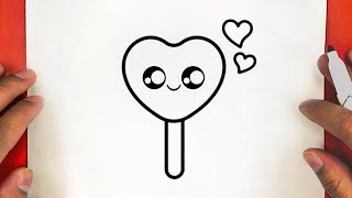 كيفية رسم مصاصة كيوت خطوة بخطوة للمبتدئين / رسم سهل / تعلم الرسم للمبتدئين || cute lollipop drawing