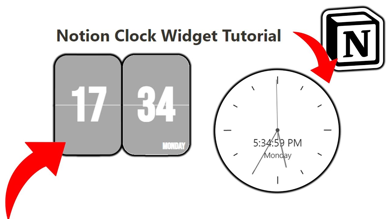 How To Add Clock Widget In Notion Tutorial YouTube