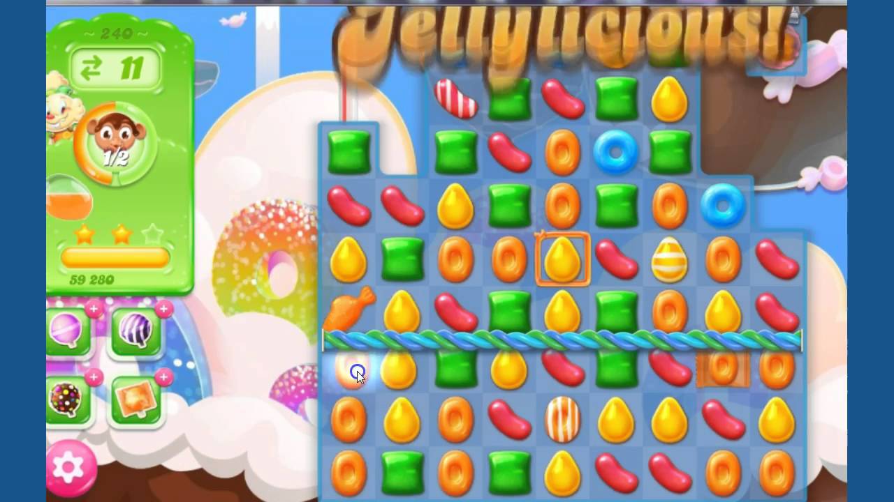 Candy Crush Jelly Saga Level 240 Nivel 240 no boosters YouTube
