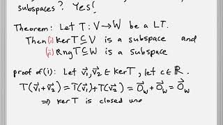 6.3 - The Kernel and Range of a Linear Transformation