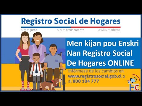 Men kijanw dwe anregistre nan REGISTRO SOCIAL DE HOGARES en ligne FASIL FASIL