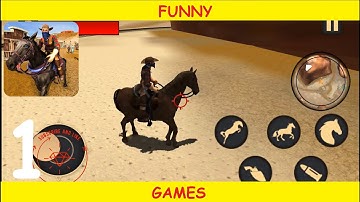 Wild West Town Sheriff Mounted Horse Shooting Game Gameplay Walkthrough (Android,iOS) - Part 1