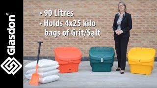 Glasdon UK product demonstration Nestor 90 salt bin