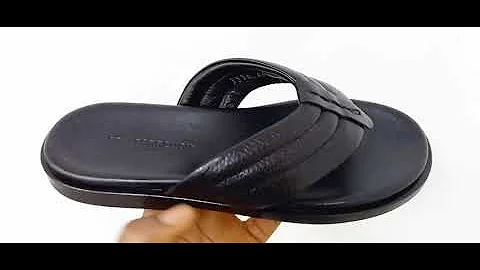 Black Gianantonio Italian Leather Slippers