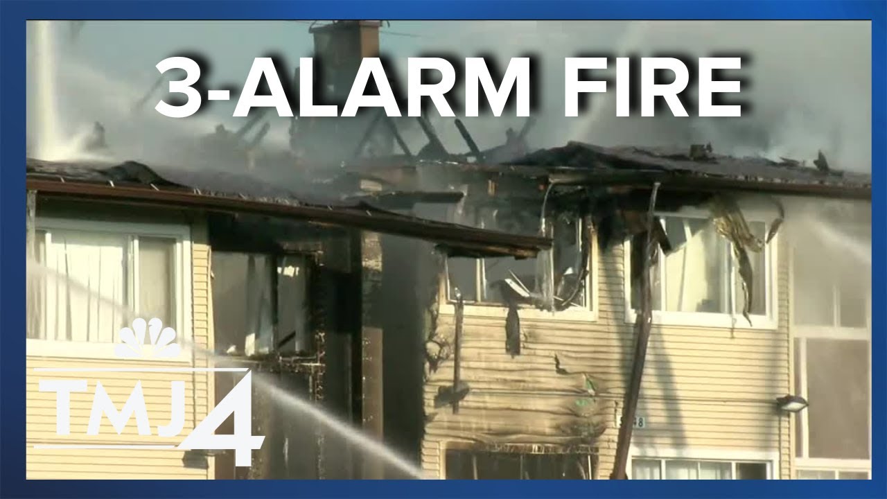 Dozens displaced after apartment fire - YouTube
