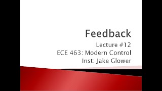 ECE 463.12 Feedback
