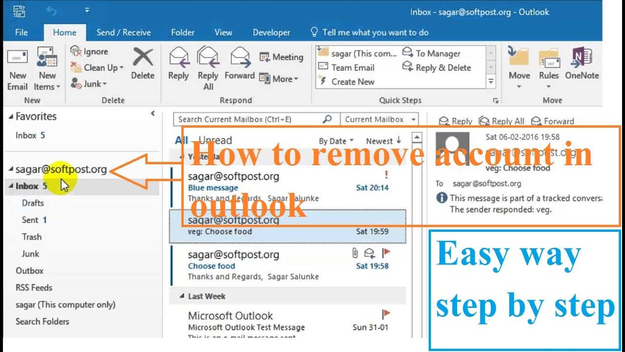 Remove Or Delete An Email Account From Outlook How To Remove Mailbox Hot Sex Picture