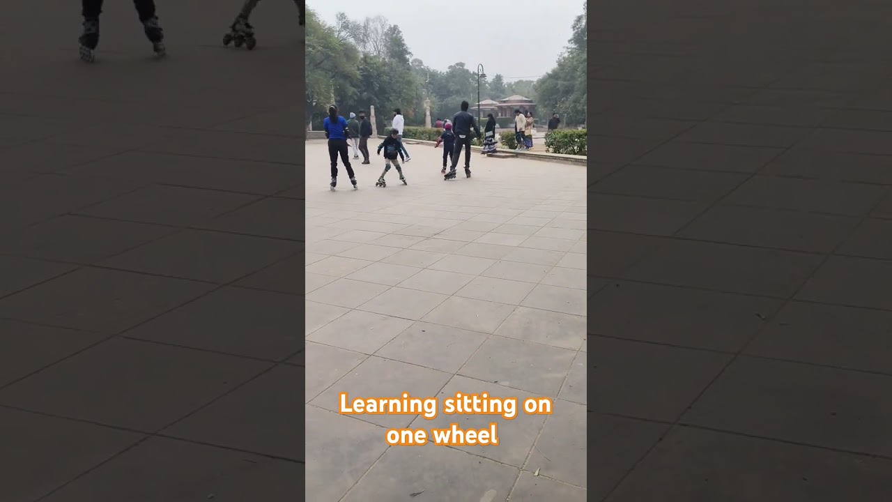 learning sitting on one wheel 