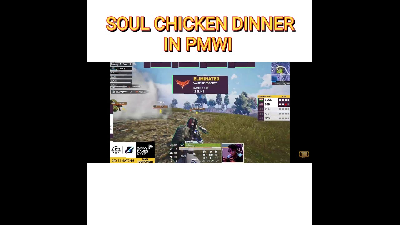 Soul PMWI Chicken Dinner with 12kills 