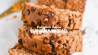 Healthy Pumpkin Banana Bread Recipe | Easy and Super Moist