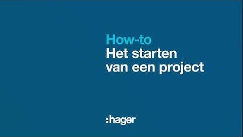 How-to Hagercad | Het starten van een project