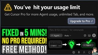 حل مشكلة 'Usage Limit' في Cursor AI بـ 5 دقائق فقط! (بدون اشتراك)