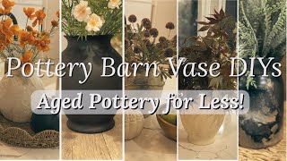 Aged Pottery DIY Vases | Pottery Barn + Designer High End Vases for Less