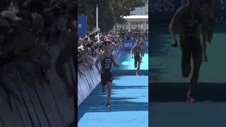 A salute to success 🫡 for Pearson as he takes the gold 🥇#WTCSYokohama #OlympicTRI #Triathlon #shorts