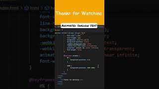 How to make animated shadow text html css only