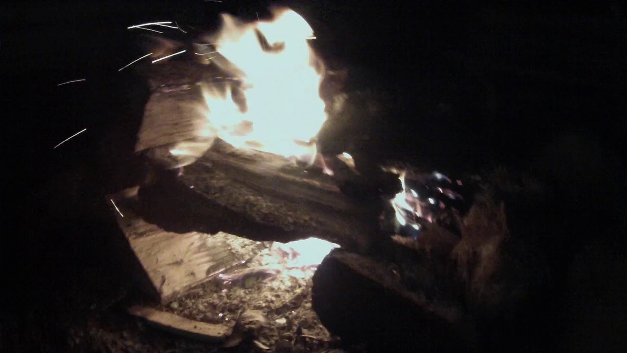 the pavillion and having a fire at Gully Brook park at night