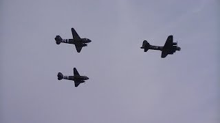 Duxford Battle of Britain Air Show 2017 (Sunday): C-47's and B-17