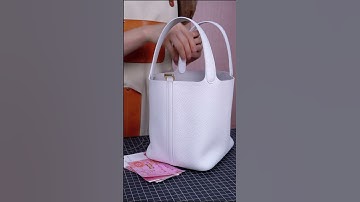 Pure white picotin, very special handmade leather handbag🥰🥰🥰