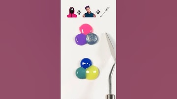 Guess the mixed colors of Squid Game #satisfying #squidgame2 #mixing #colormunimix #thanos #squid