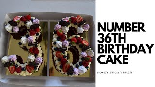 NUMBER 36th BIRTHDAY CAKE
