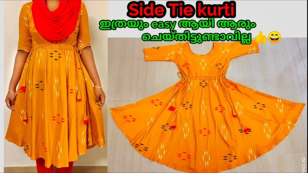 Buy Youngly Side DORI Kurti (Small) Mustard at Amazon.in