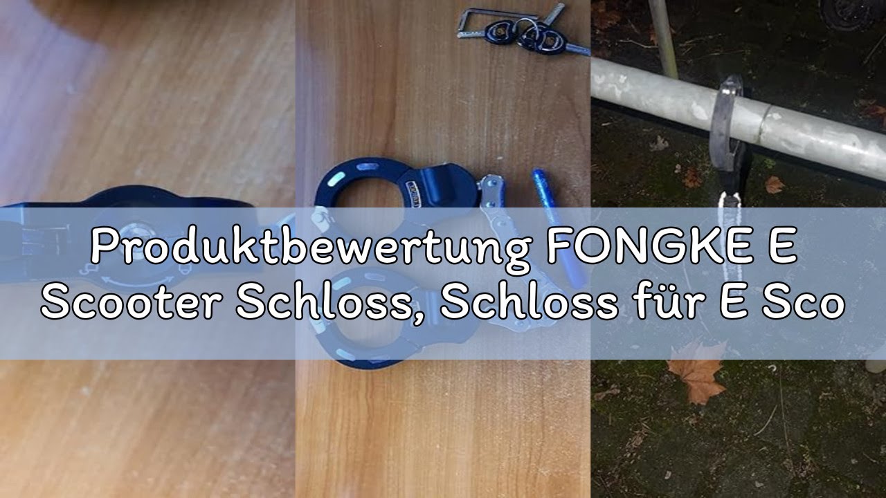 Produktbewertung FONGKE E Scooter Schloss, Schloss für E Scooter mit Wasserdichte Tasche, Fahrradsch