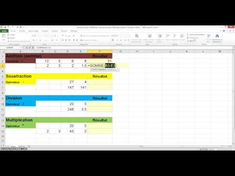 Vidéo: Comment Soustraire Un Nombre Dans Excel