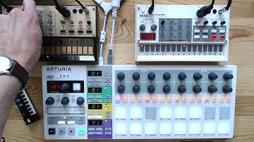 Korg Volca Sample + Keys + BeatStep Pro - Jam #4 - Techno
