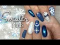 Winter Nail | Sweater Nail Art | Hard Gel Nails