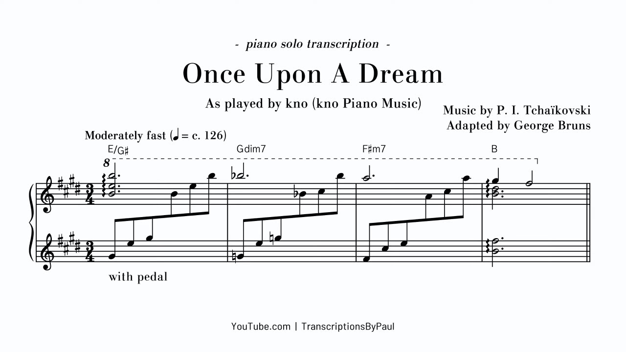 Once Upon A Dream (Sleeping Beauty) - kno Piano Music - Sheet music transcription
