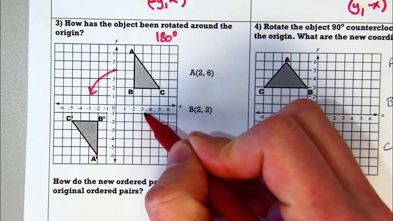 rotations on the coordinate plane answer key homework 4