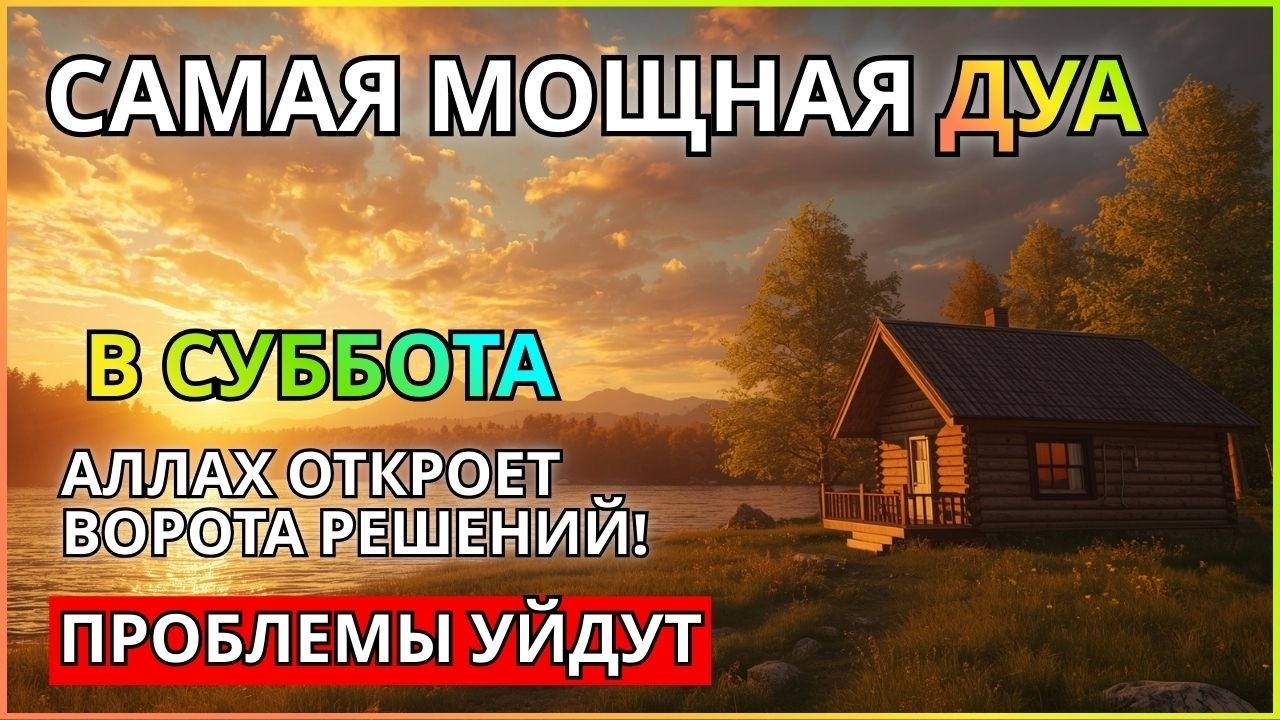 ДУА НА СУББОТА, ИНШААЛЛАХ !! КОТОРУЮ ЧИТАЮТ ДЛЯ УСПЕХА И ИЗОБИЛИЯ!