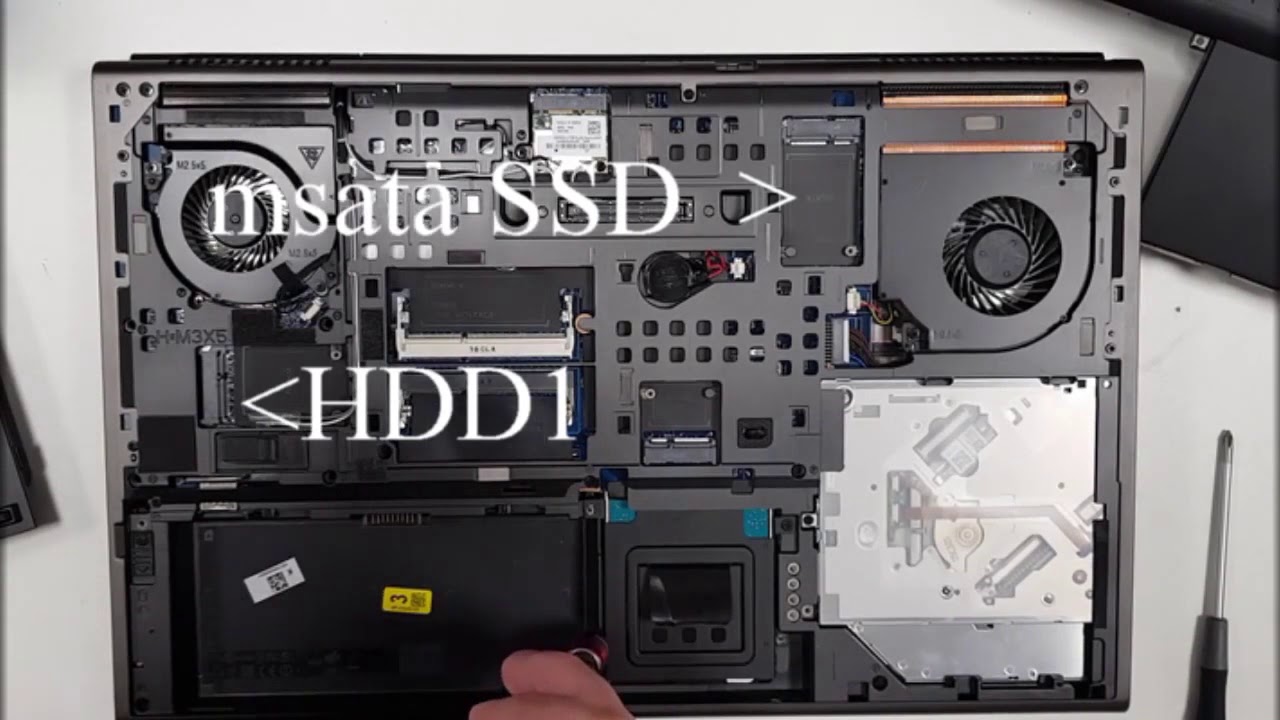 Dell M6800 disassembly to msata - YouTube