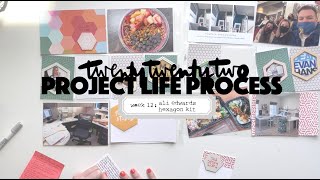 2022 Project Life Process: Week 12 Ali Edwards Hexagon Quarterly Scrapbook Kit