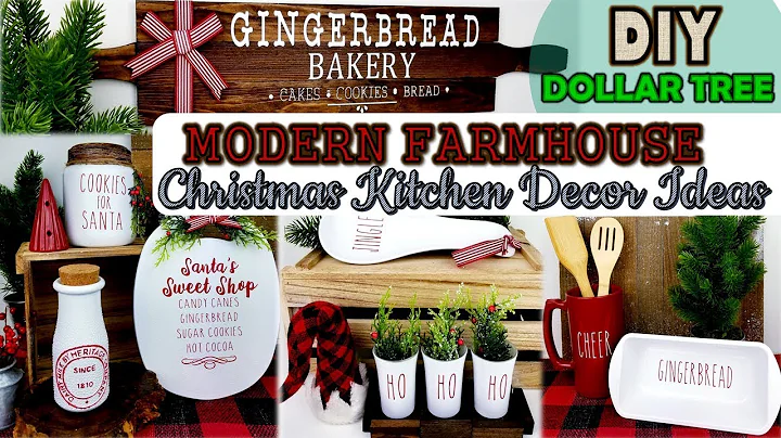 Dollar Tree DIY | Farmhouse Christmas Kitchen Decor | Christmas Home Decor Ideas