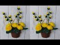 DIY Wall Hanging Felt Roses || Hiasan Dinding Bunga Mawar dari Kain Flanel