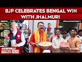West Bengal Election Results | BJP Workers Celebrate Bengal Win By Distributing Jhalmuri In Kolkata