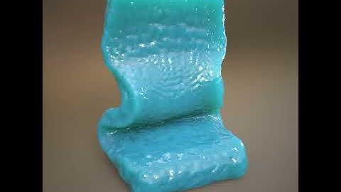 Simple Jelly liquid - RealFlow to Blender to Thea Render workflow test