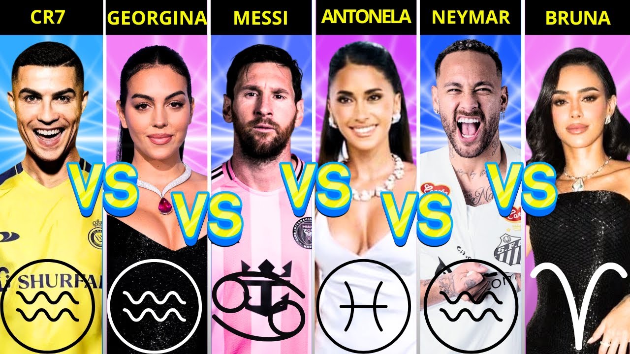 🔥 Сравнение пар Роналду, Месси и Неймара 2025 | Джорджина, Антонела, Бруна 💕