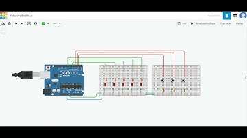 Arduino Uno ile 5 Led’i 3 Buton Kullanarak Farklı Şekillerde Yakmak