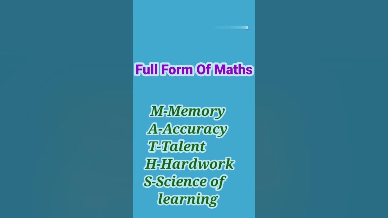 full-form-of-maths-maths-ki-full-form-youtubeshorts